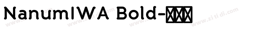 NanumIWA Bold字体转换